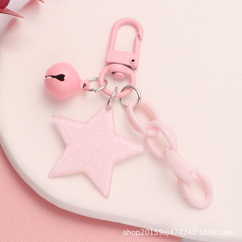 Wholesale Acrylic Five Pointed Star Keychains